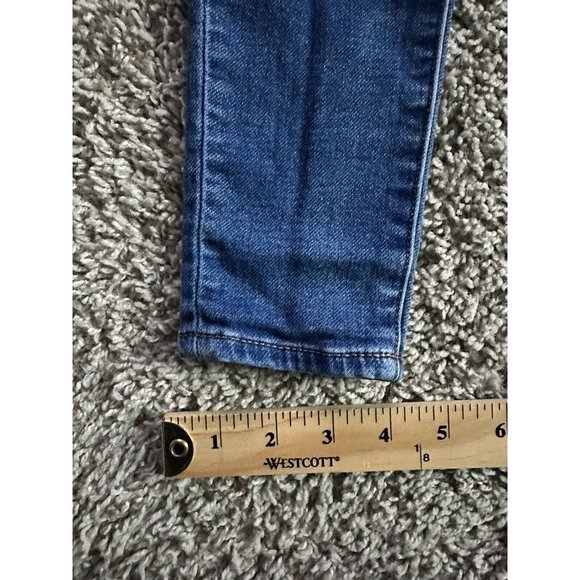 American Eagle  super stretch jeggings size 0 distressed Skinny Leg Medium Wash - Picture 10 of 13